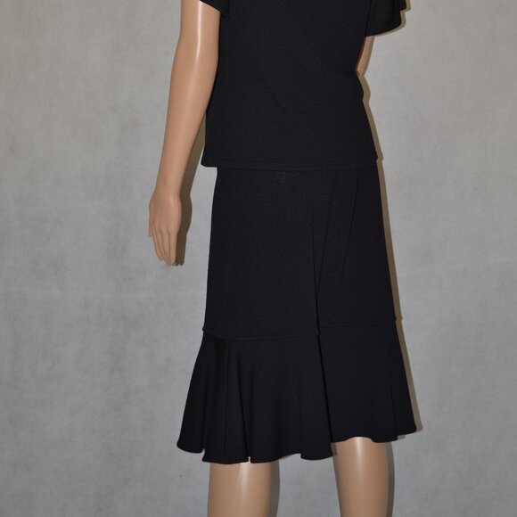 ST. JOHN EVENING/COLLECTION  BY MARIE GRAY BLACK SPANISH-STYLE SKIRT SET SIZE 8 - Picture 7 of 8